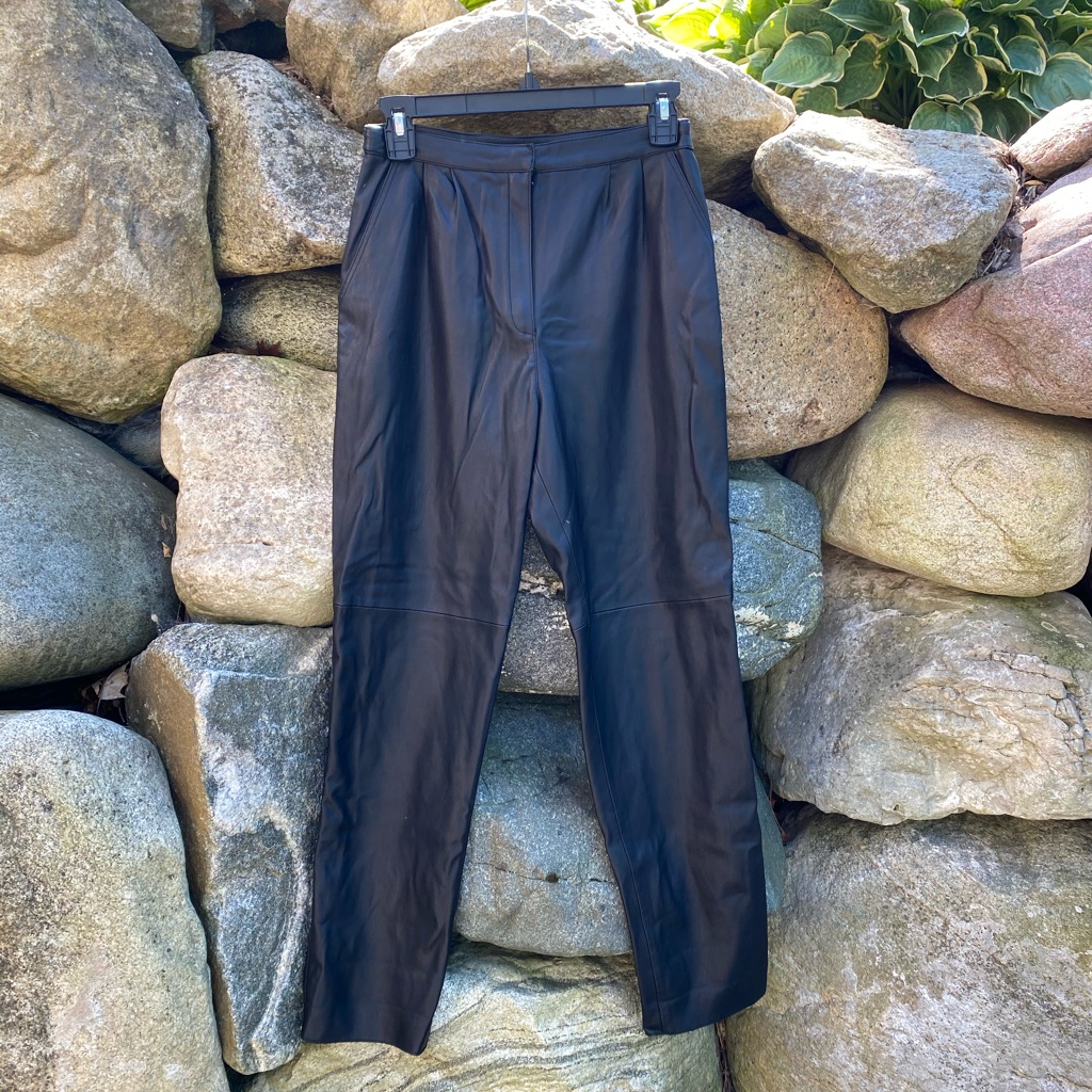 Ultra High Waist Vegan Leather Pants